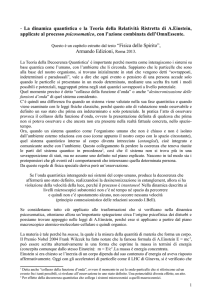 - La dinamica quantistica e la Teoria della Relatività Ristretta di A