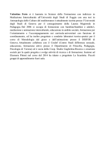 Valentina Festo si è laureata in Scienze della Formazione con