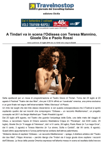 A Tindari va in scena l`Odissea con Teresa Mannino