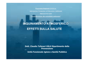 inquinamento atmosferico effetti sulla salute