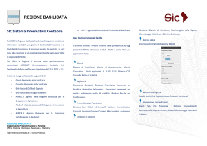 REGIONE BASILICATA SIC Sistema Informativo Contabile