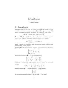 Sistemi Lineari