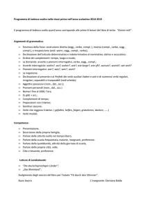 Programma di tedesco svolto nelle classi prime