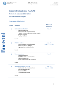Corso Introduzione a MATLAB