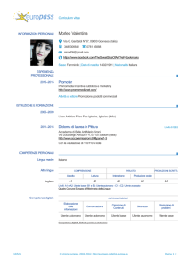 Curriculum Vitae - Giovani Artisti italiani