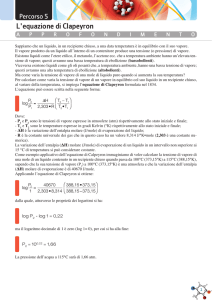L`equazione di Clapeyron