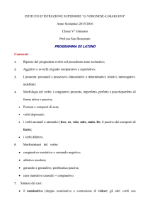 PROGRAMMA DI LATINO