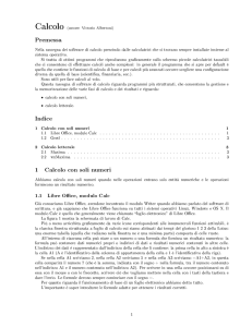 Premessa Indice 1 Calcolo con soli numeri