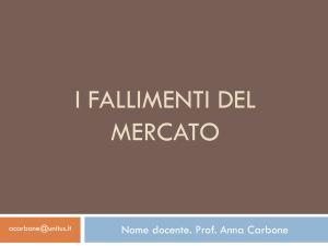 Forme di mercato. introduzione. - Didattica