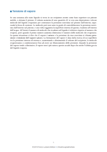 Tensione di vapore - Zanichelli online per la scuola