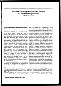 Socialismo municipale e industria elettrica a Catania in età giolittiana