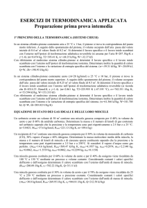ESERCIZI DI TERMODINAMICA APPLICATA
