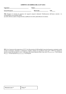 COMPITO C DI CHIMICA DEL 16-07-2015