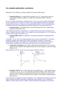 Correzione compito sulla funzione potenziale