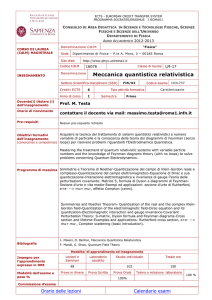 Meccanica quantistica relativistica
