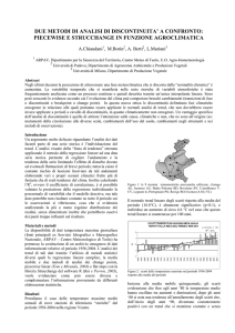 DUE METODI DI ANALISI DI DISCONTINUITA` A CONFRONTO