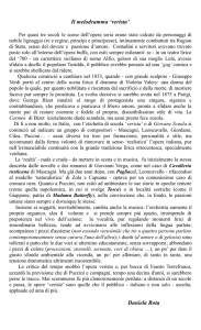 Presentazione il Melodramma Verista