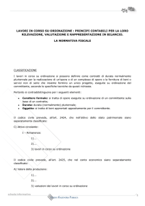 lavori in corso su ordinazione : principi contabili per la loro