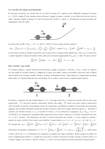 Un carrello nel campo gravitazionale In presenza di gravit`a, un