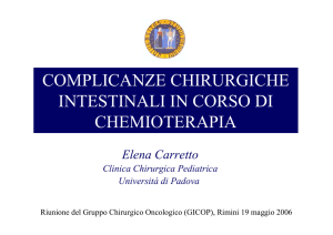 Complicanze chirurgiche in corso di Chemioterapia