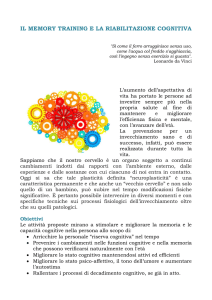 il memory training e la riabilitazione cognitiva