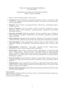 AA 2011/2012, Fondamenti di Fisica (9 CFU)