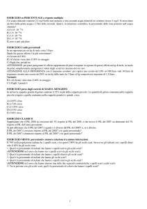 ESERCIZIO su PERCENTUALE a risposta multipla Un - e