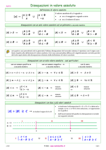 Disequazioni in valore assoluto