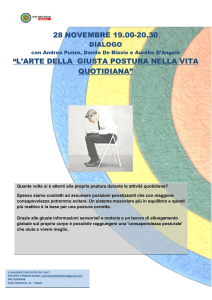 28 novembre 19.00-20.30 “l`arte della giusta postura nella vita