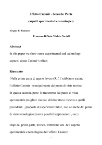 Effetto Casimir sperimentale