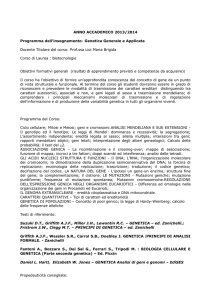 Genetica Generale e Applicata