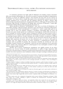 trasversalità della causa: oltre l`illuminismo