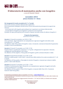 Il laboratorio di matematica anche con Geogebra