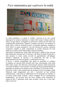 Fare matematica per esplorare la realtà
