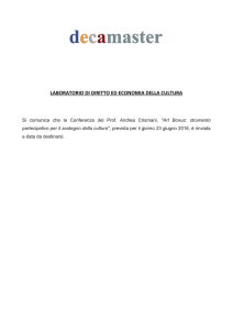 LABORATORIO DI DIRITTO ED ECONOMIA DELLA