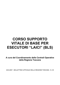 LEZIONE BLS LAICO solo testo - Associazione Pubblica Assistenza