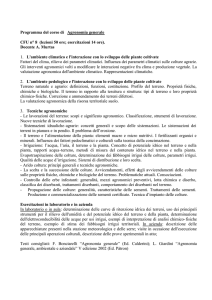 Programma del corso di Agronomia generale CFU n° 8 (lezioni 50