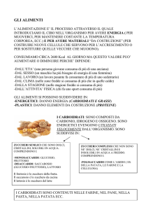 I carboidrati - Istituto Comprensivo Lari