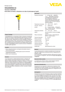 Data sheet - VEGASWING 63 - Transistor (NPN/PNP) Interruttore di