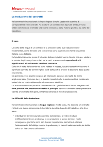 La traduzione dei contratti
