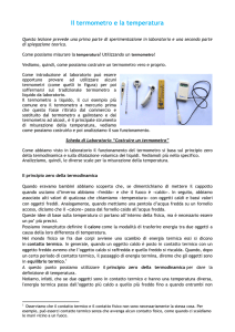 Il termometro e la temperatura
