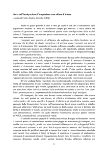 Storia dell`immigrazione: l`integrazione come chiave di lettura (a
