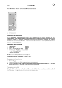 210 CASSY Lab Caratteristica di una lampada ad incandescenza