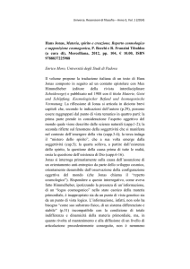 Hans Jonas, Materia, spirito e creazione. Reperto cosmologico e
