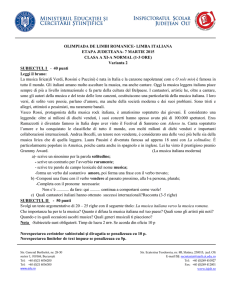 OLIMPIADA DE LIMBI ROMANICE- LIMBA ITALIANA