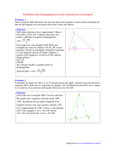 Problemi sulla disuguaglianza tra gli elementi di un triangolo
