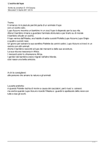 L`occhio del lupo - Progetto Fahrenheit
