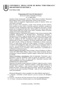 universita` degli studi di roma “tor vergata” dipartimento di fisica