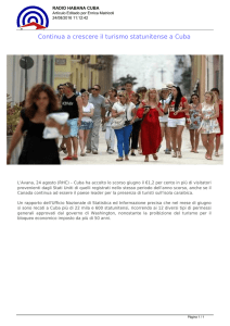 Continua a crescere il turismo statunitense a Cuba