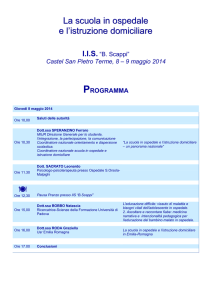 Programma Convegno 8-9 maggio - Ufficio Scolastico Regionale